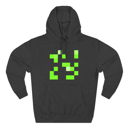 Lime Green Pixel Grid - Hoodie