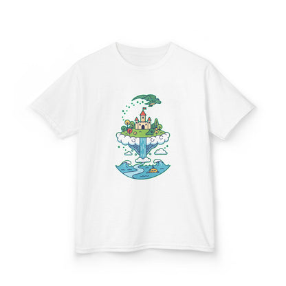 Floating Castle Dragon - Magical Fantasy Island - Kids Tee