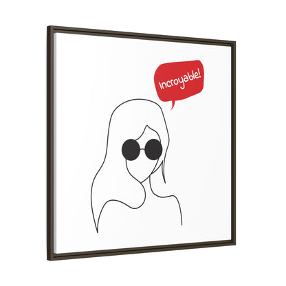Incroyable Chic Girl - Framed Canvas