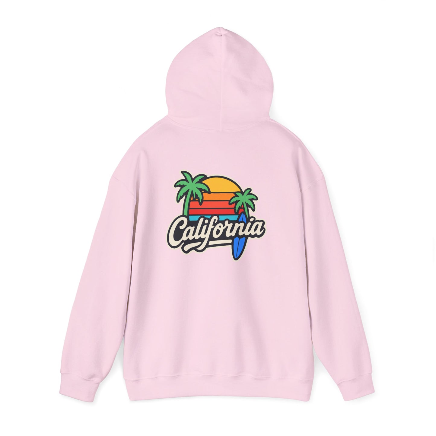 California Vibes Unisex Heavy Blend Hooded Sweatshirt - Cozy Beachwear, Summer Gift, Chill Fashion, Surf Style, Casual Layer
