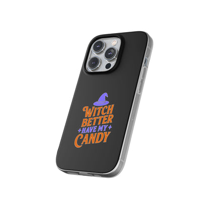 Spooky Witch Flexi Case, Halloween Phone Cover, Witch Themed Phone Case, Cute Candy Case, Trick or Treat Gift, Holiday Accessory