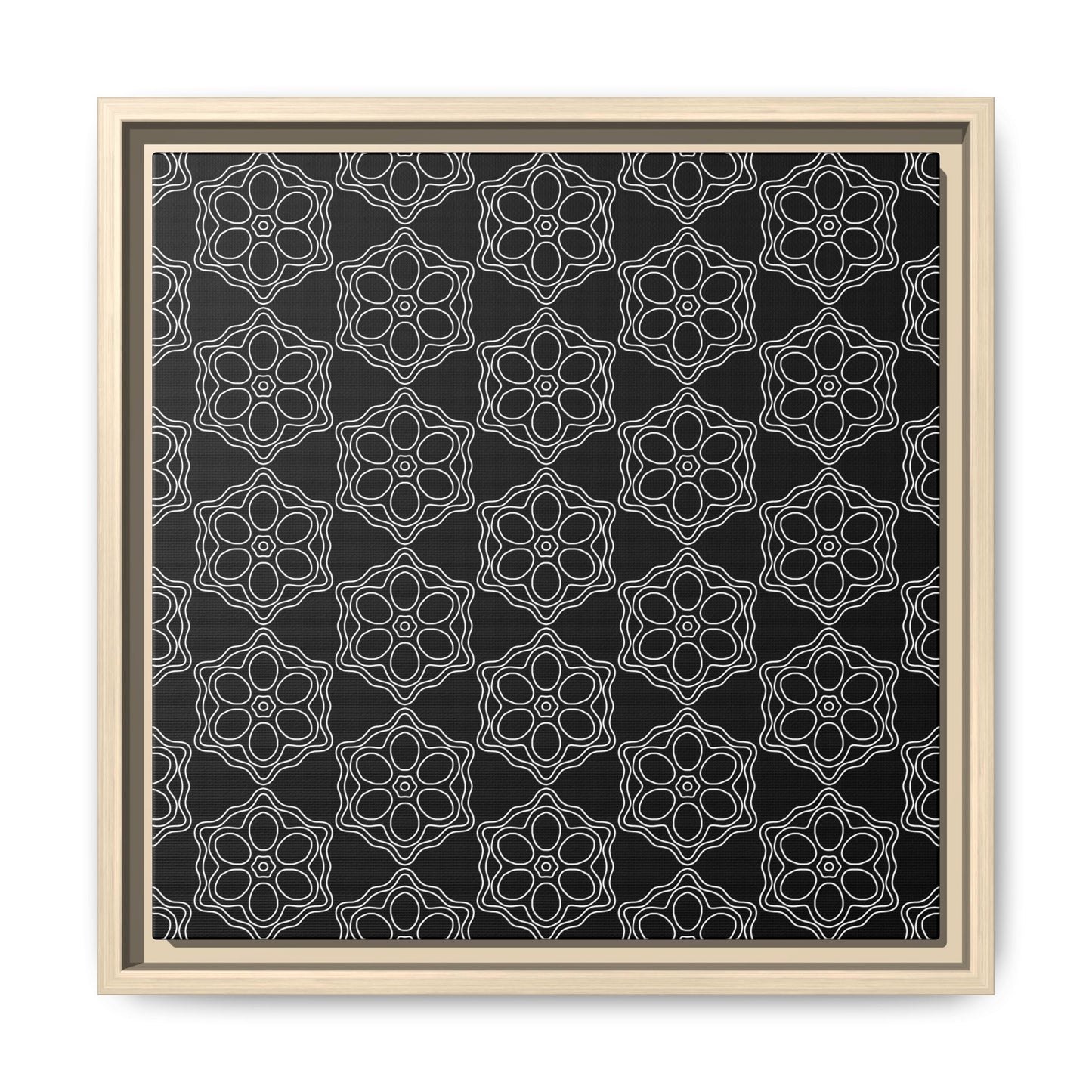 Geometric Sacred Flower - Framed Canvas