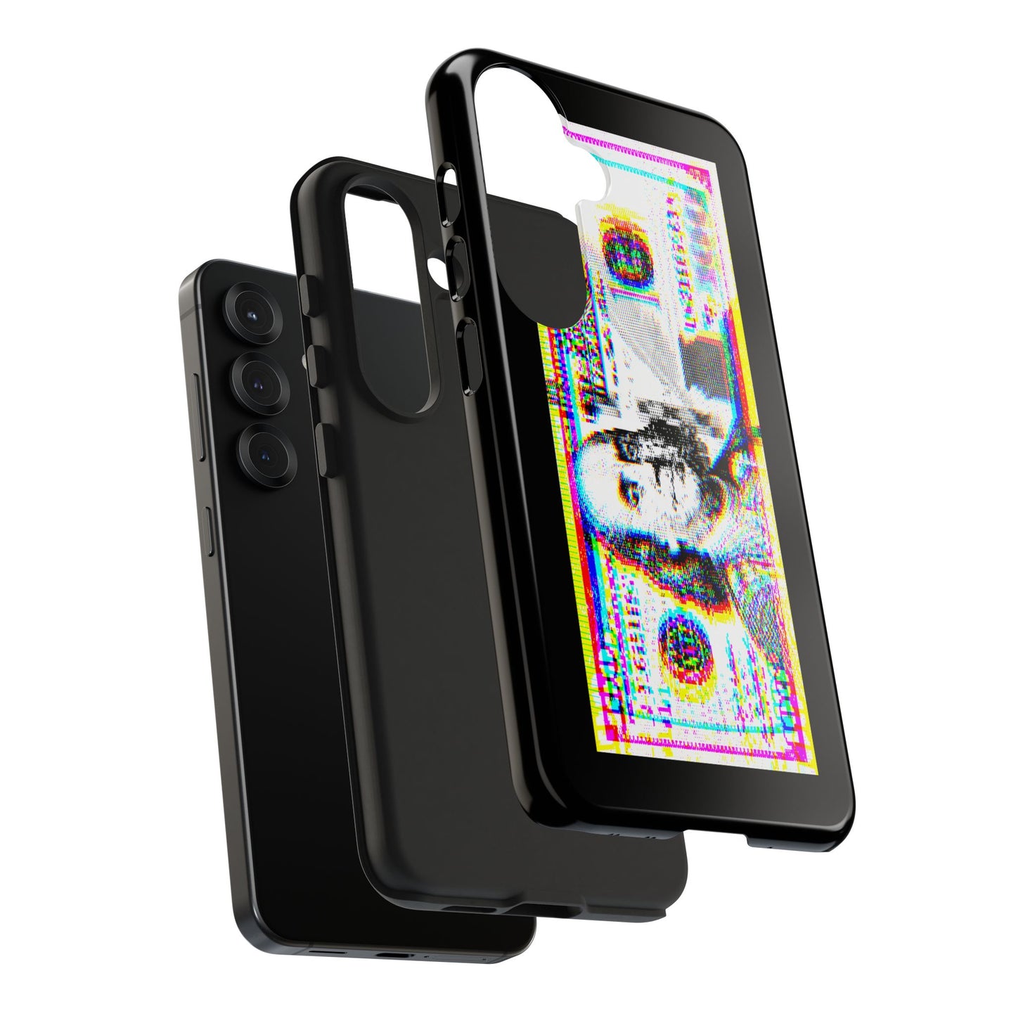 100 Dollars Bill - Neon Color Explosion - Phone Case