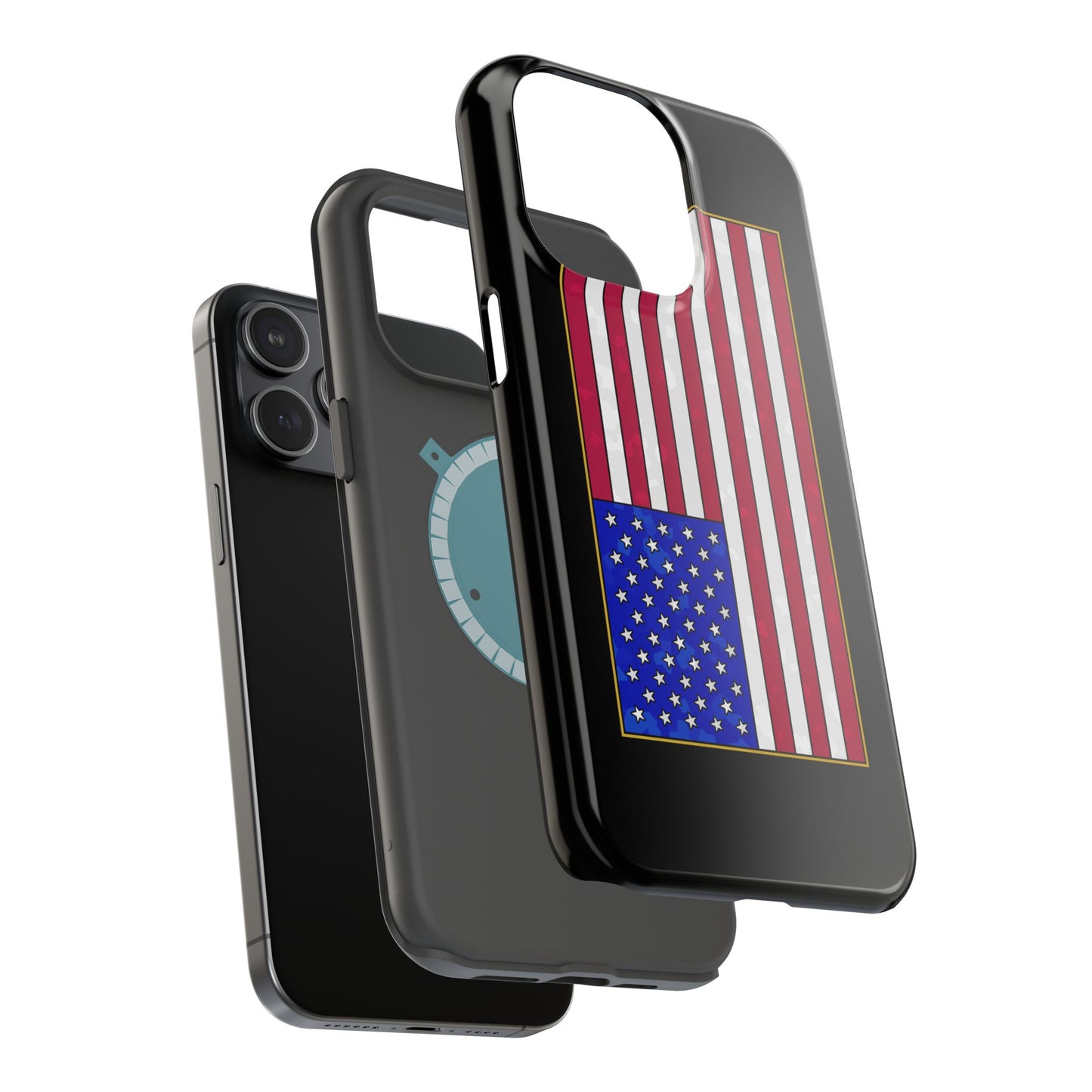 New Glory American Flag (Gold Edge Edition) - Magnetic Phone Case