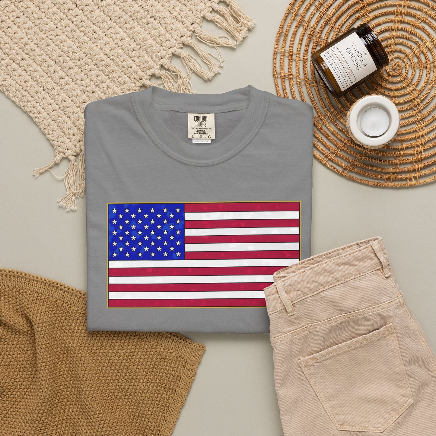 New Glory American Flag (Gold Edge Edition) - T-Shirt