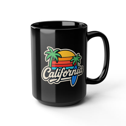 California Surf Vibes - Black Mug