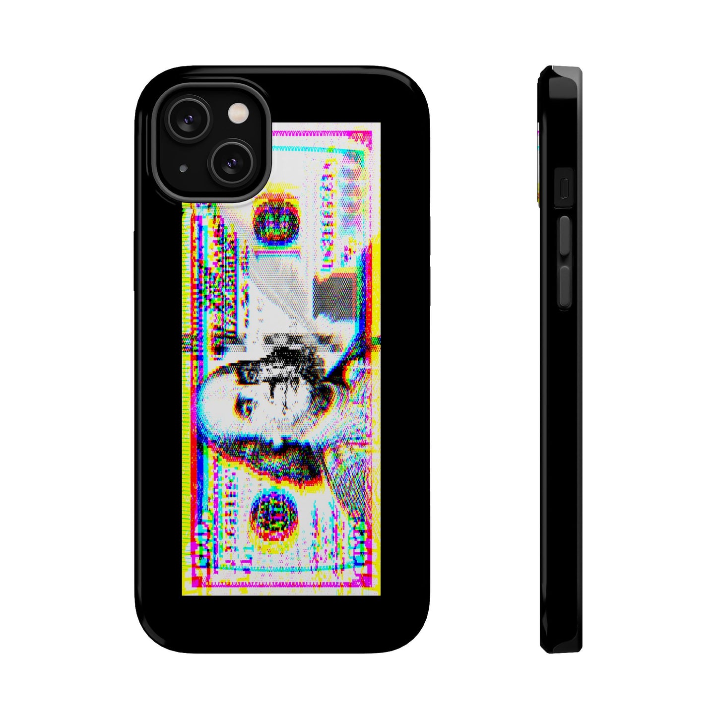 100 Dollars Bill - Neon Color Explosion - Magnetic Phone Case