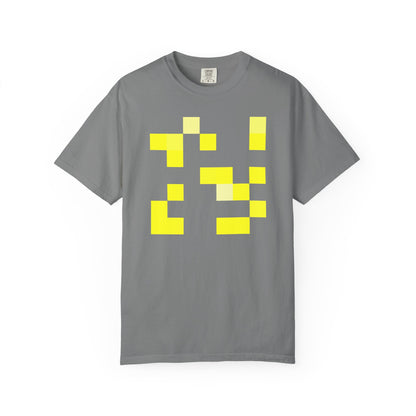 Yellow Pixel Grid - T-Shirt