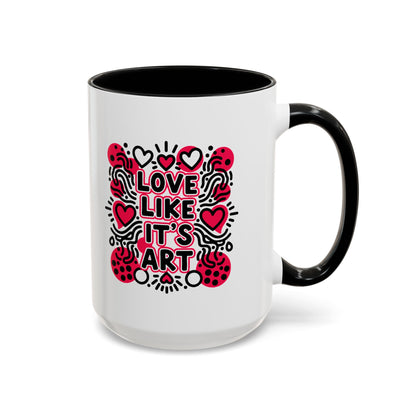 Love Like It's Art - Color Accent Mug