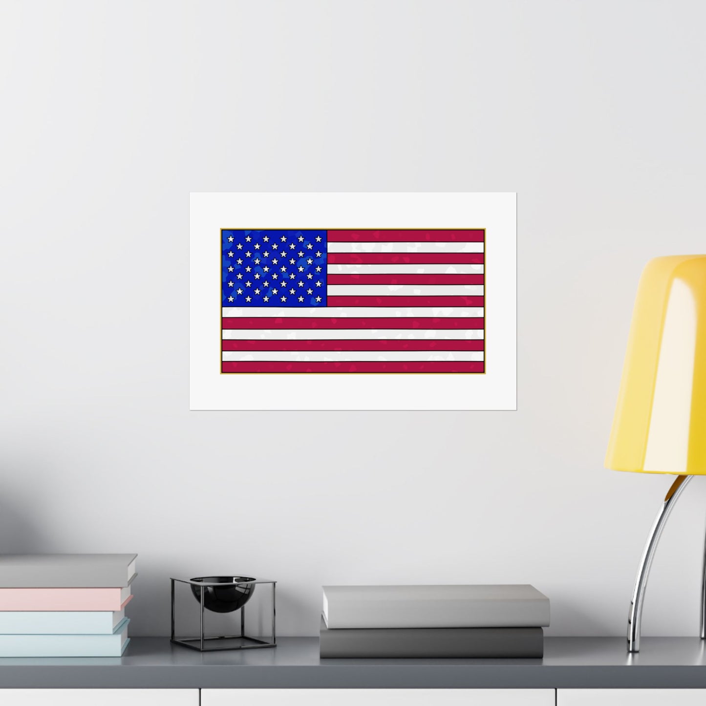 New Glory American Flag (Gold Edge Edition) - Poster