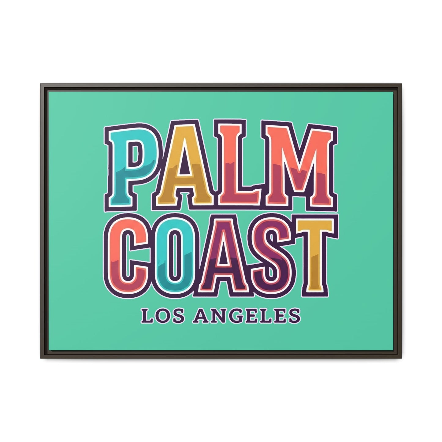 Palm Coast - Los Angeles - Framed Canvas