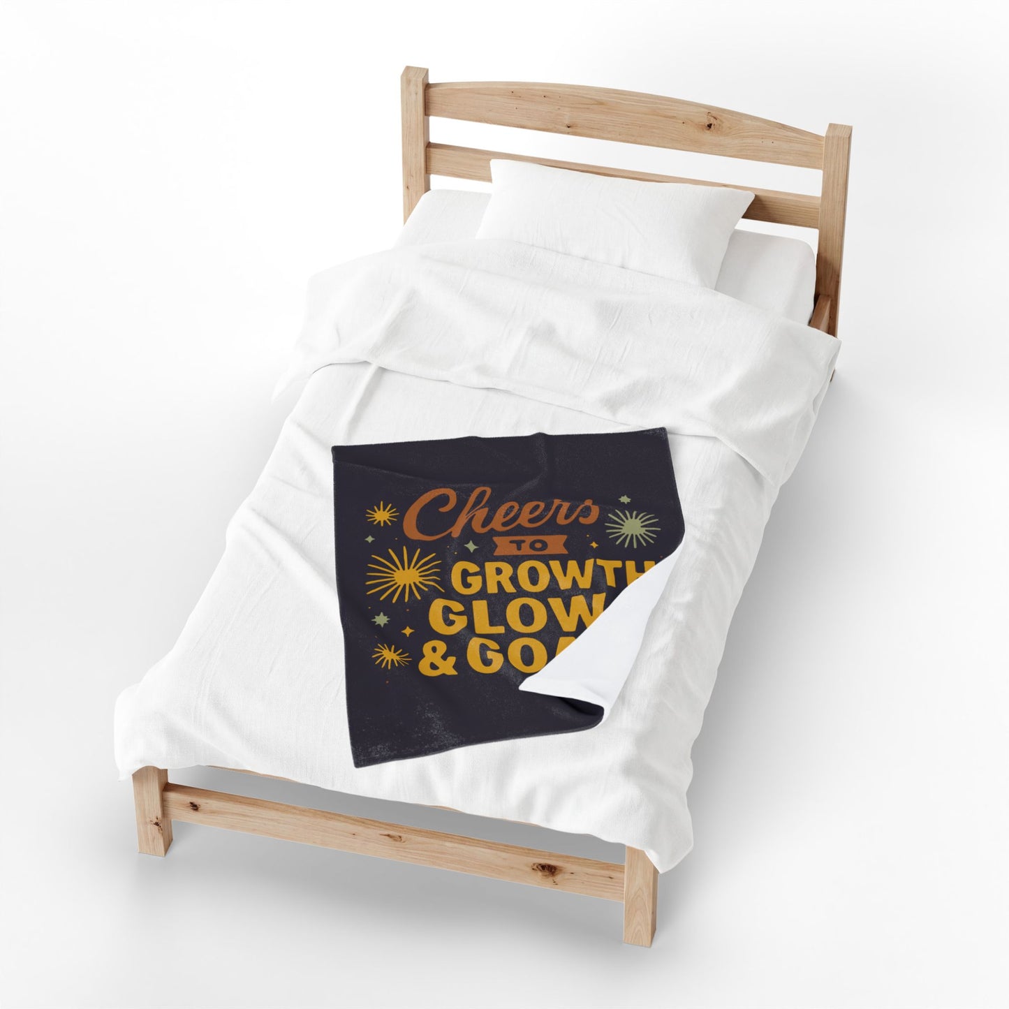 Cheers to Growth, Glow & Goals - Plush Blanket