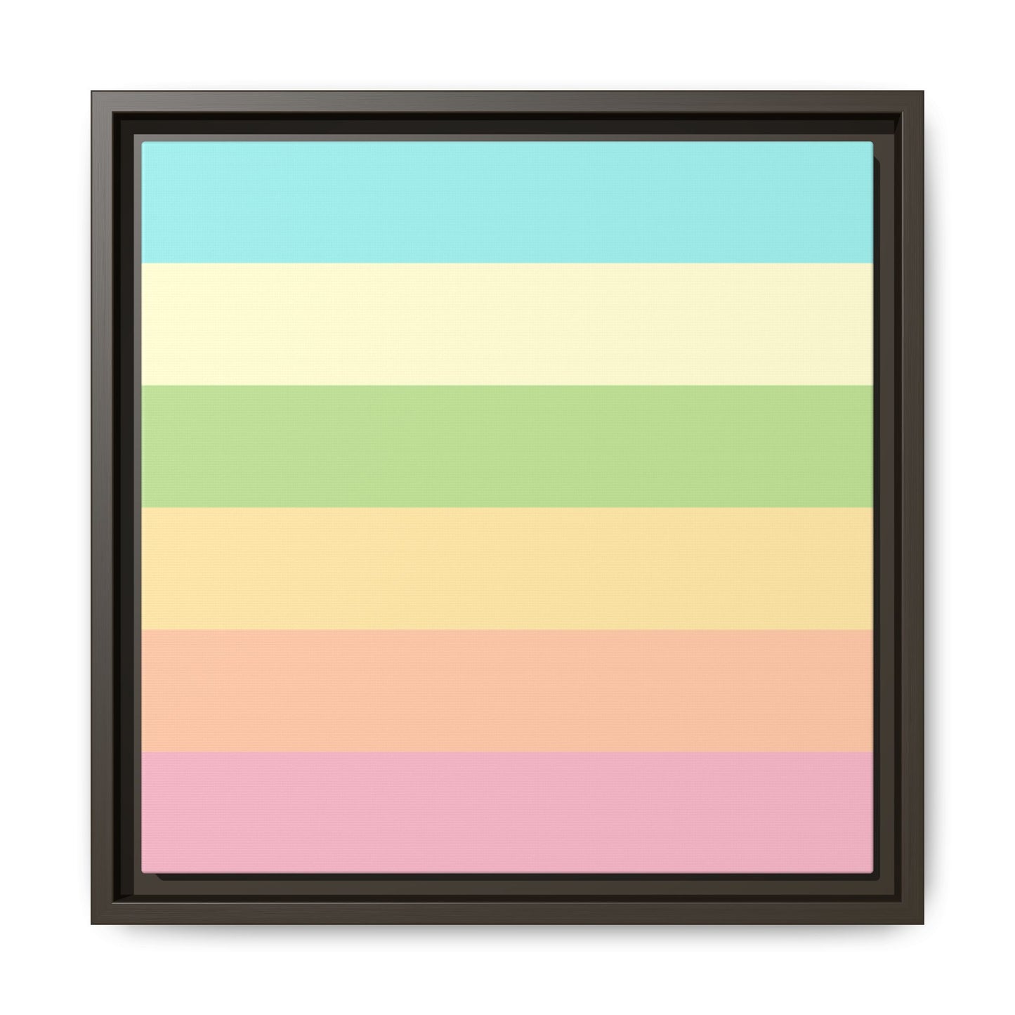 Pastel Stripes - Framed Canvas