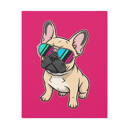French Bulldog with Sunglasses - Canvas