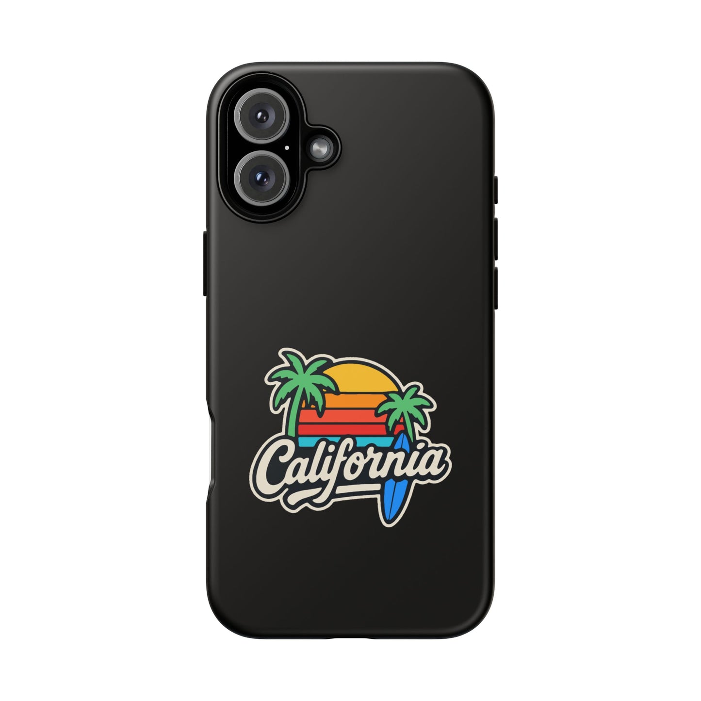 California Sunset Phone Case, Tropical Cell Phone Cover, Beach Lover Gift, Summer Vibes Accessory, Surfing Decor, Personalized Case