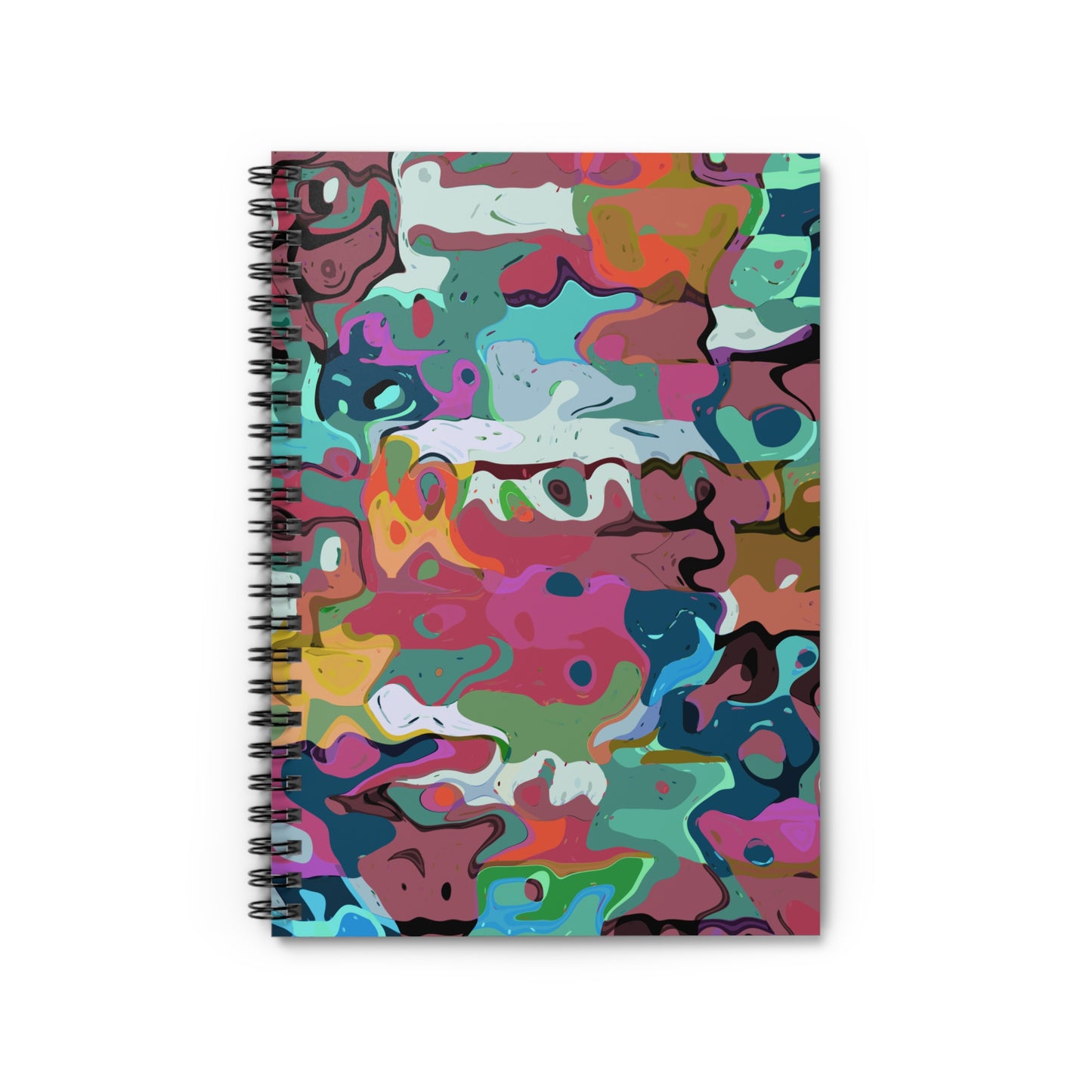 Colorful Abstract Marble - Spiral Notebook