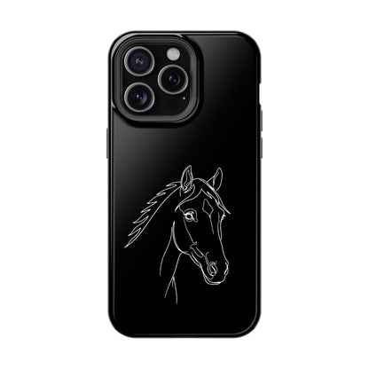 Horse Portrait Sketch - Magnetic Phone Case