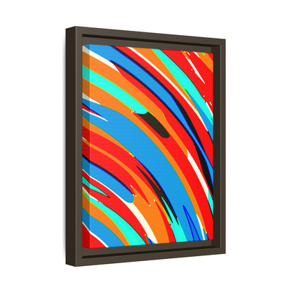 Abstract Rainbow Swirl Arc - Framed Canvas