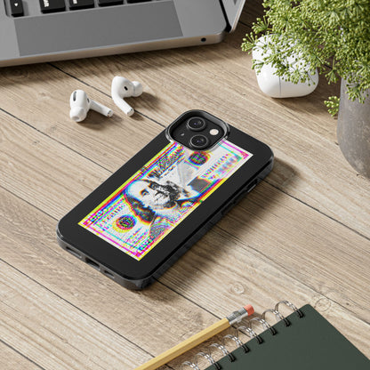 100 Dollars Bill - Neon Color Explosion - Phone Case