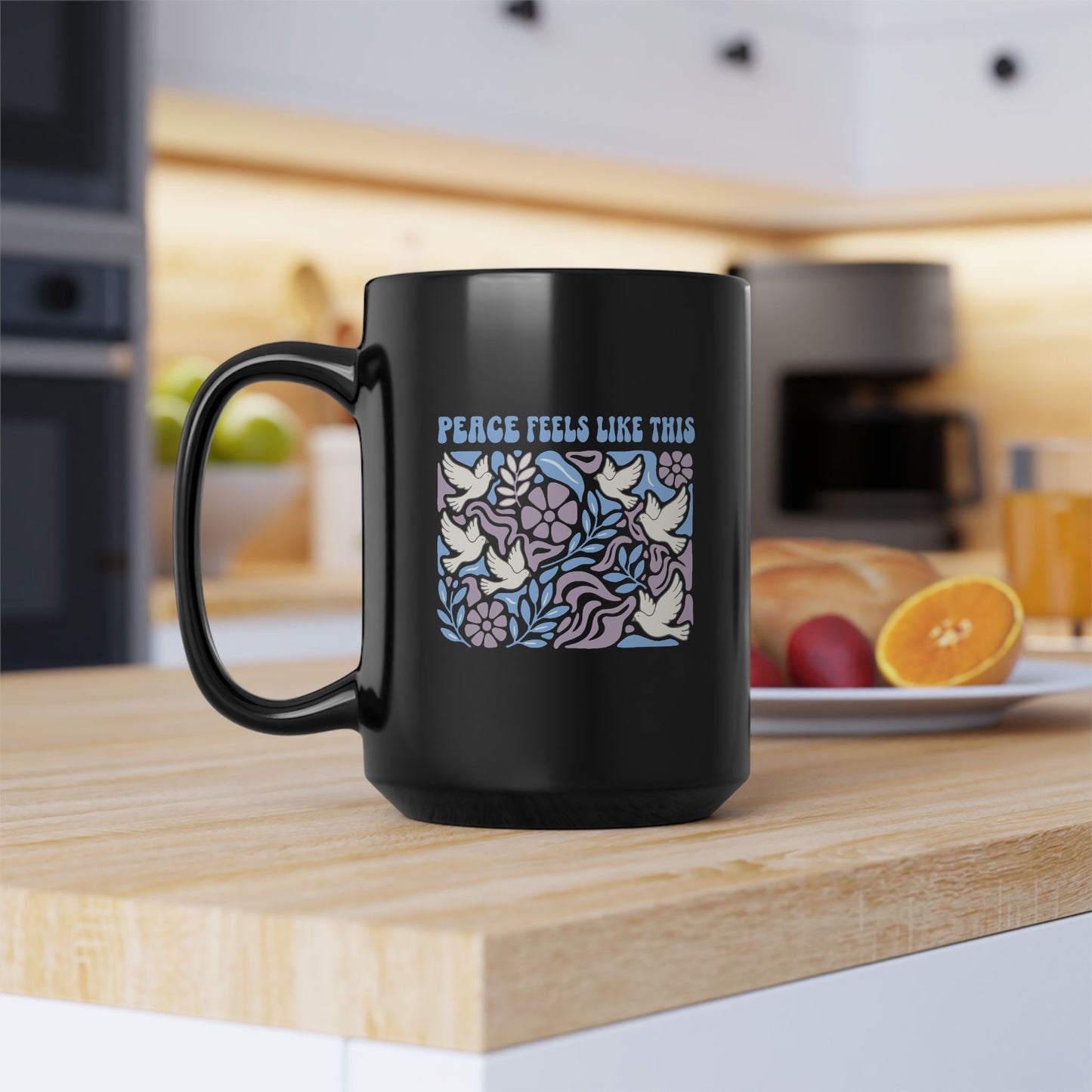 Peace Feels Like This Mug - Black Mug