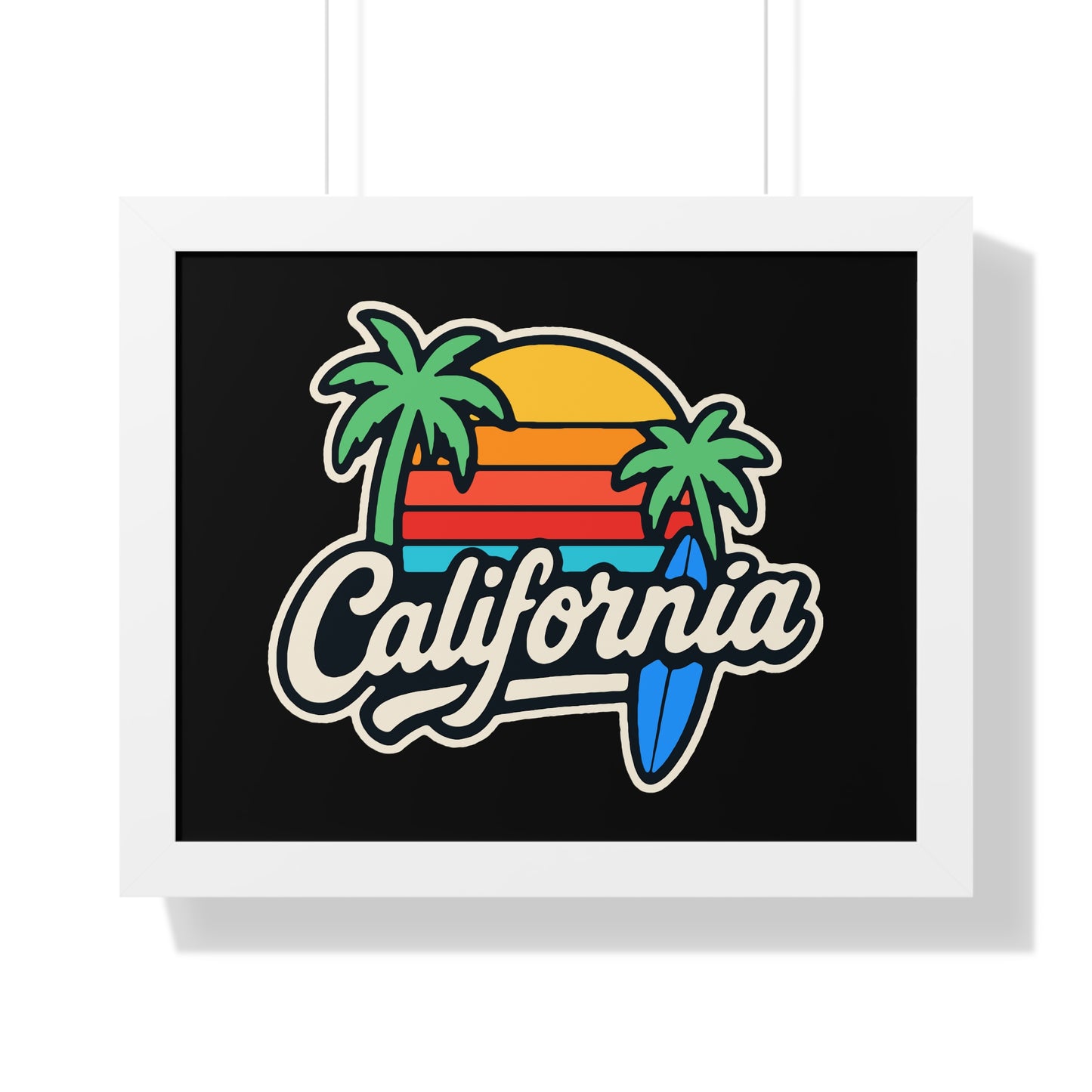 California Surf Vibes - Framed Poster