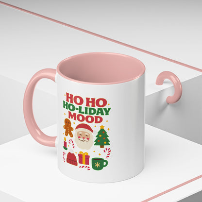 Ho Ho Ho-liday Mood - Color Accent Mug