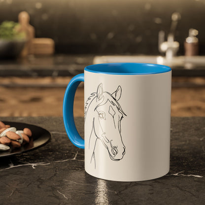 Horse Portrait Sketch - Colorful Mug
