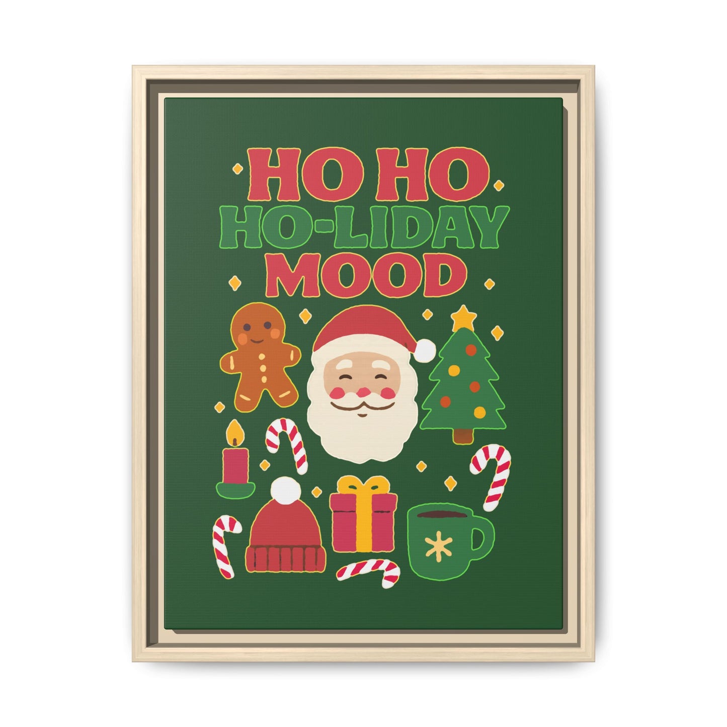 Ho Ho Ho-liday Mood - Framed Canvas