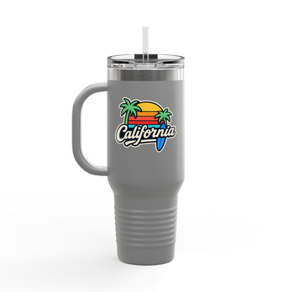 California Insulated Travel Mug - 40oz, Perfect for Road Trips, Outdoor Adventures, Gift for Travelers, Beach Lovers, Summer Vibes