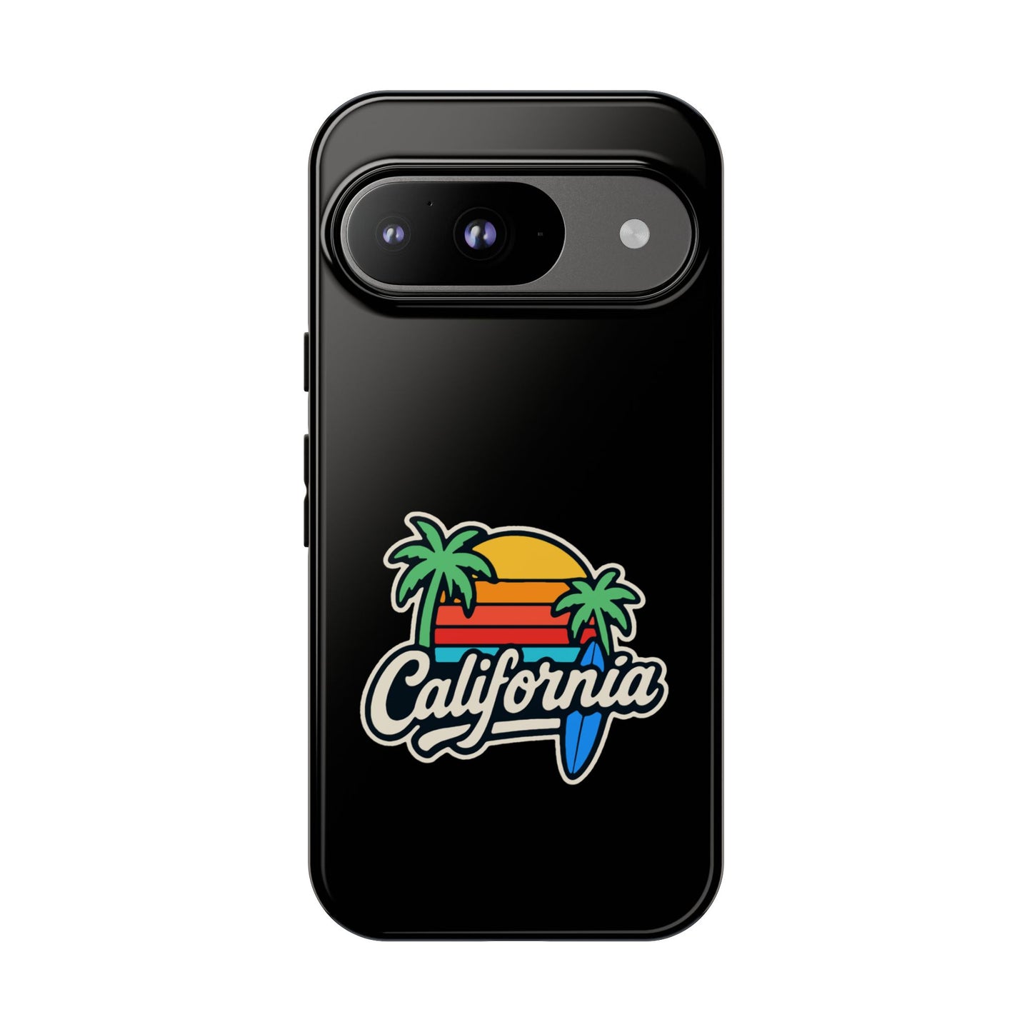 California Sunset Phone Case, Tropical Cell Phone Cover, Beach Lover Gift, Summer Vibes Accessory, Surfing Decor, Personalized Case