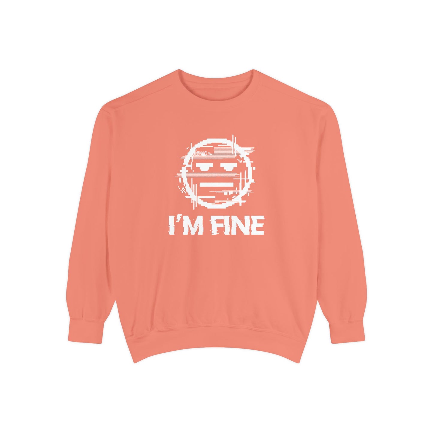 I’m Fine Glitched Smiley - Sweatshirt