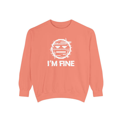 I’m Fine Glitched Smiley - Sweatshirt