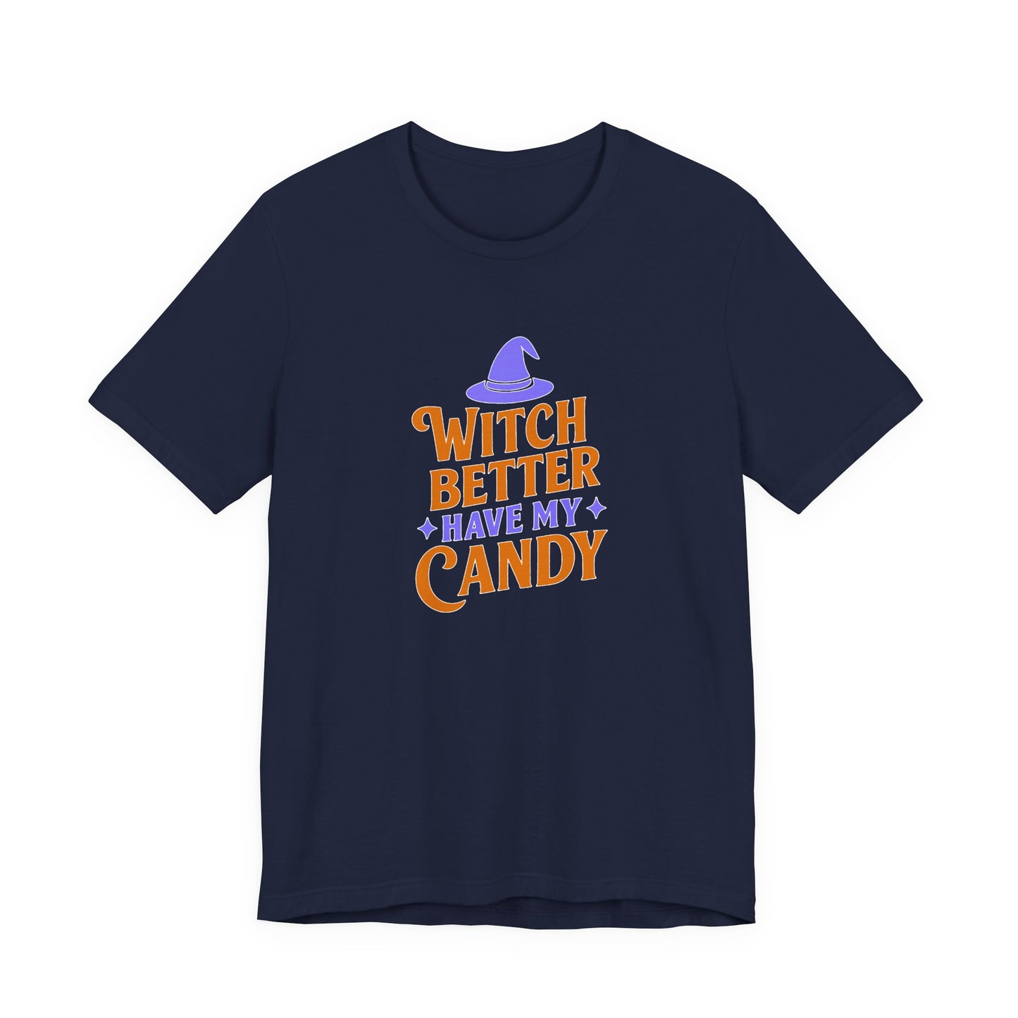 Halloween Witch Candy Tee, Funny Halloween Shirt, Unisex Halloween T-Shirt, Casual Fall Apparel, Trick or Treat Outfit