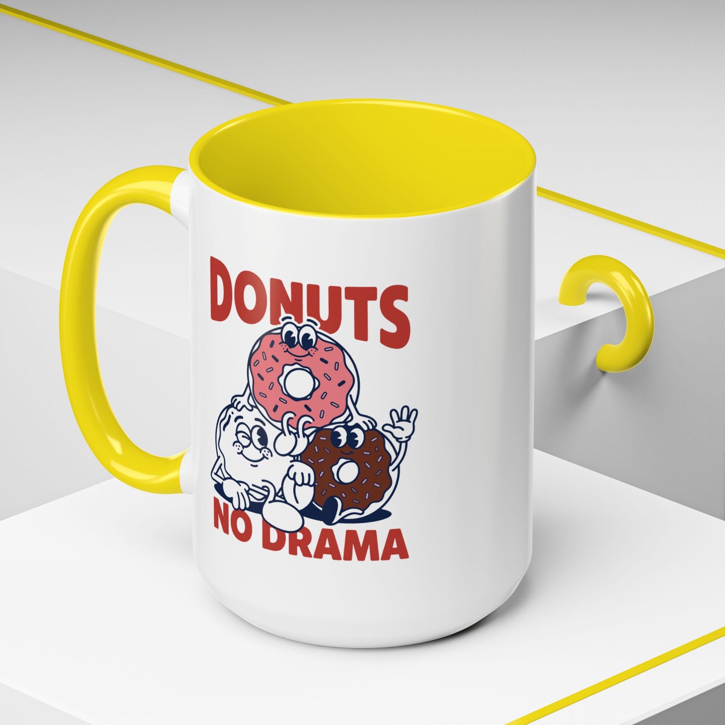 Donuts No Drama - Color Accent Mug
