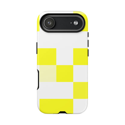 Yellow Pixel Grid - Phone Case