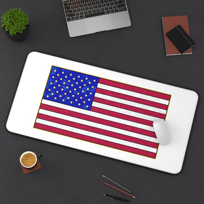 New Glory American Flag (Gold Edge Edition) - Desk Mat