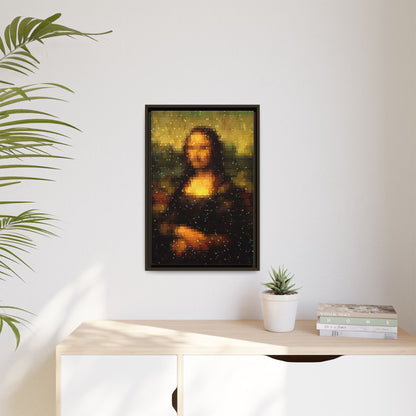 Pixel Muse — Silent Smile - Framed Canvas