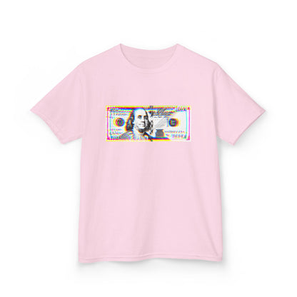 100 Dollars Bill - Neon Color Explosion - Kids Tee