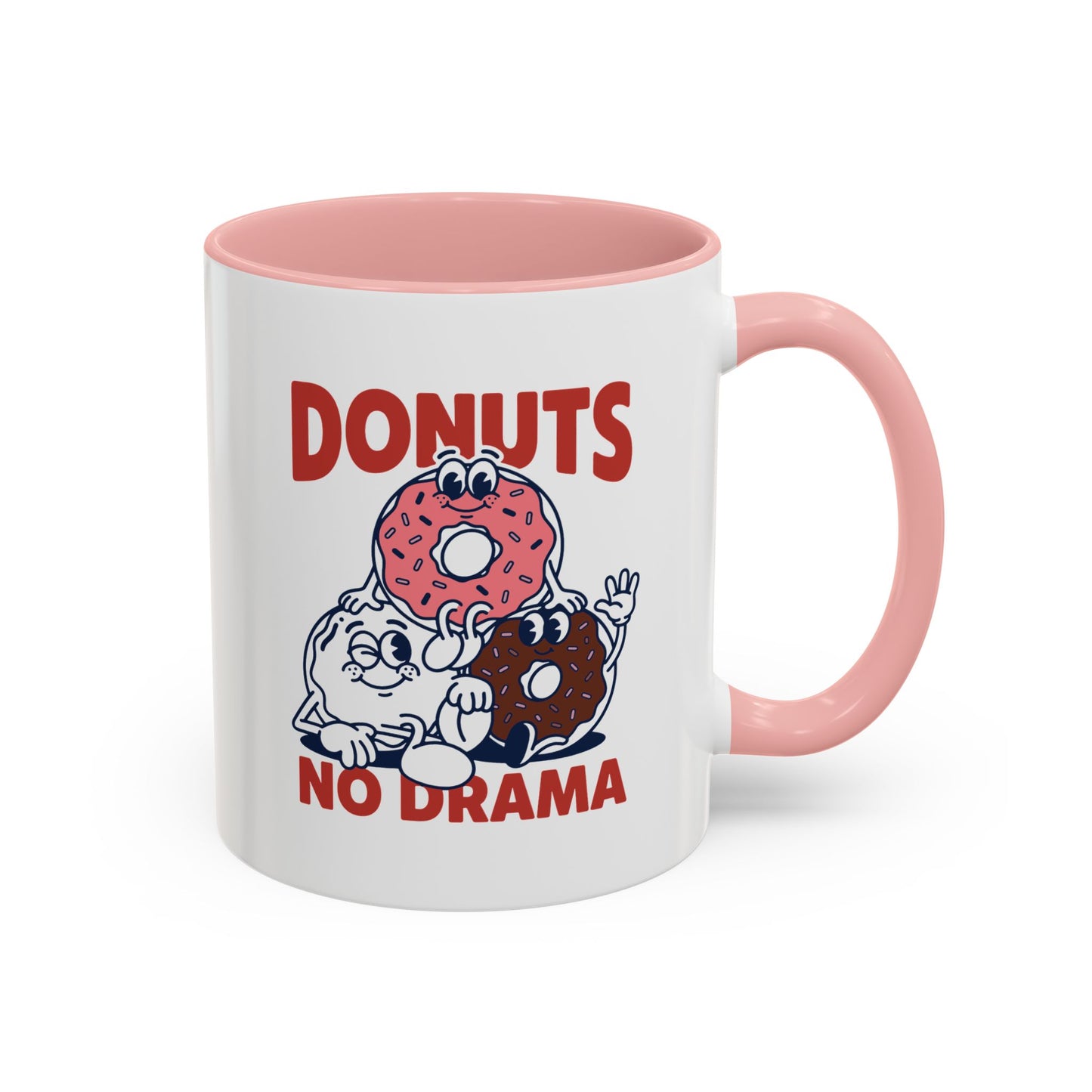 Donuts No Drama - Color Accent Mug