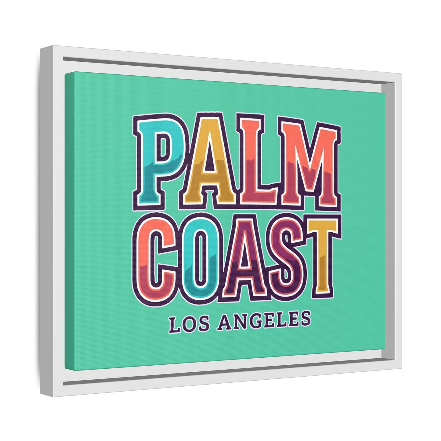 Palm Coast - Los Angeles - Framed Canvas