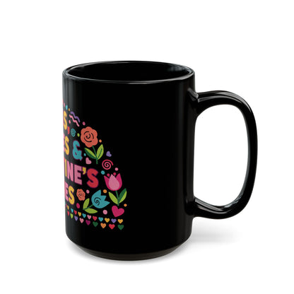 Hugs, Kisses & Valentine’s Wishes - Black Mug