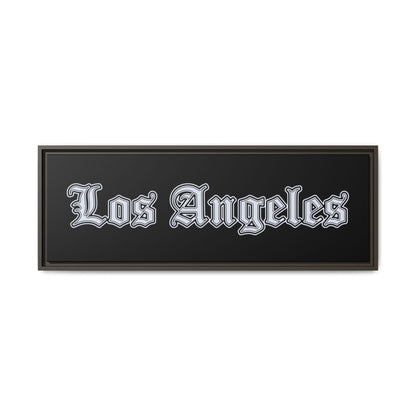 Los Angeles Matte Canvas Art, Framed Wall Decor, Urban Home Art, City Poster, Gift for Angelenos, Modern Art Piece - Silver Edition