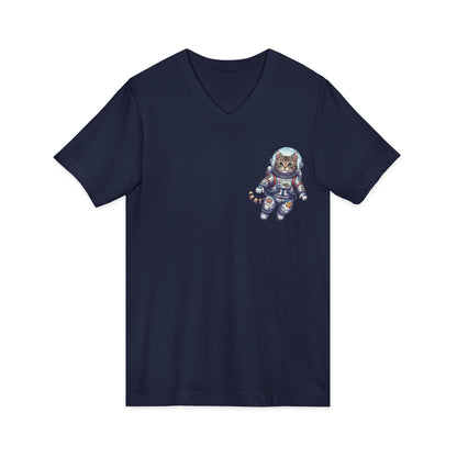 Astronaut Cat - V-Neck Tee