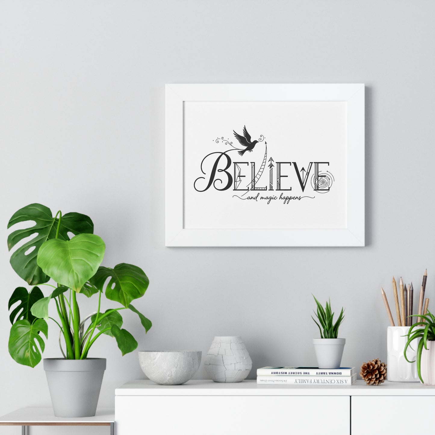 Believe and Magic Happens - Framed Poster