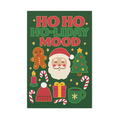 Holiday Canvas Wall Art, Festive Decor for Christmas, Santa and Gingerbread Vibe, Seasonal Home Decoration, Gift for Christmas Lovers