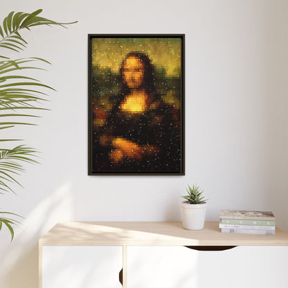 Pixel Muse — Silent Smile - Framed Canvas
