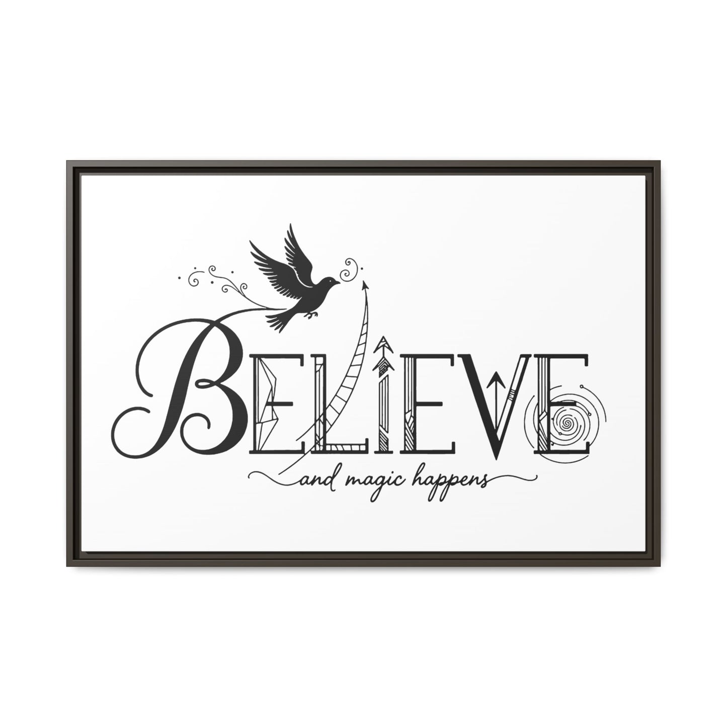 Believe and Magic Happens - Framed Canvas