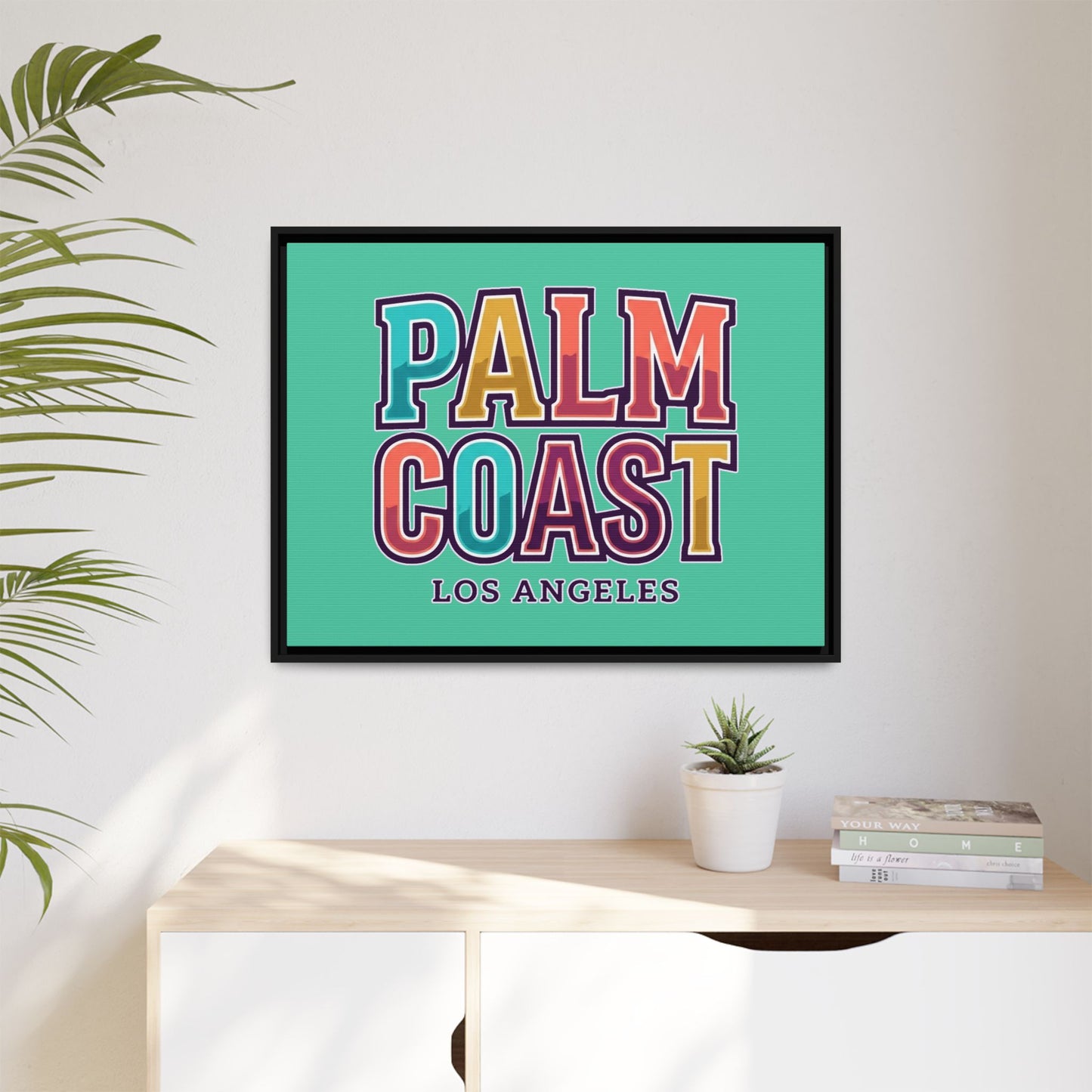 Palm Coast - Los Angeles - Framed Canvas