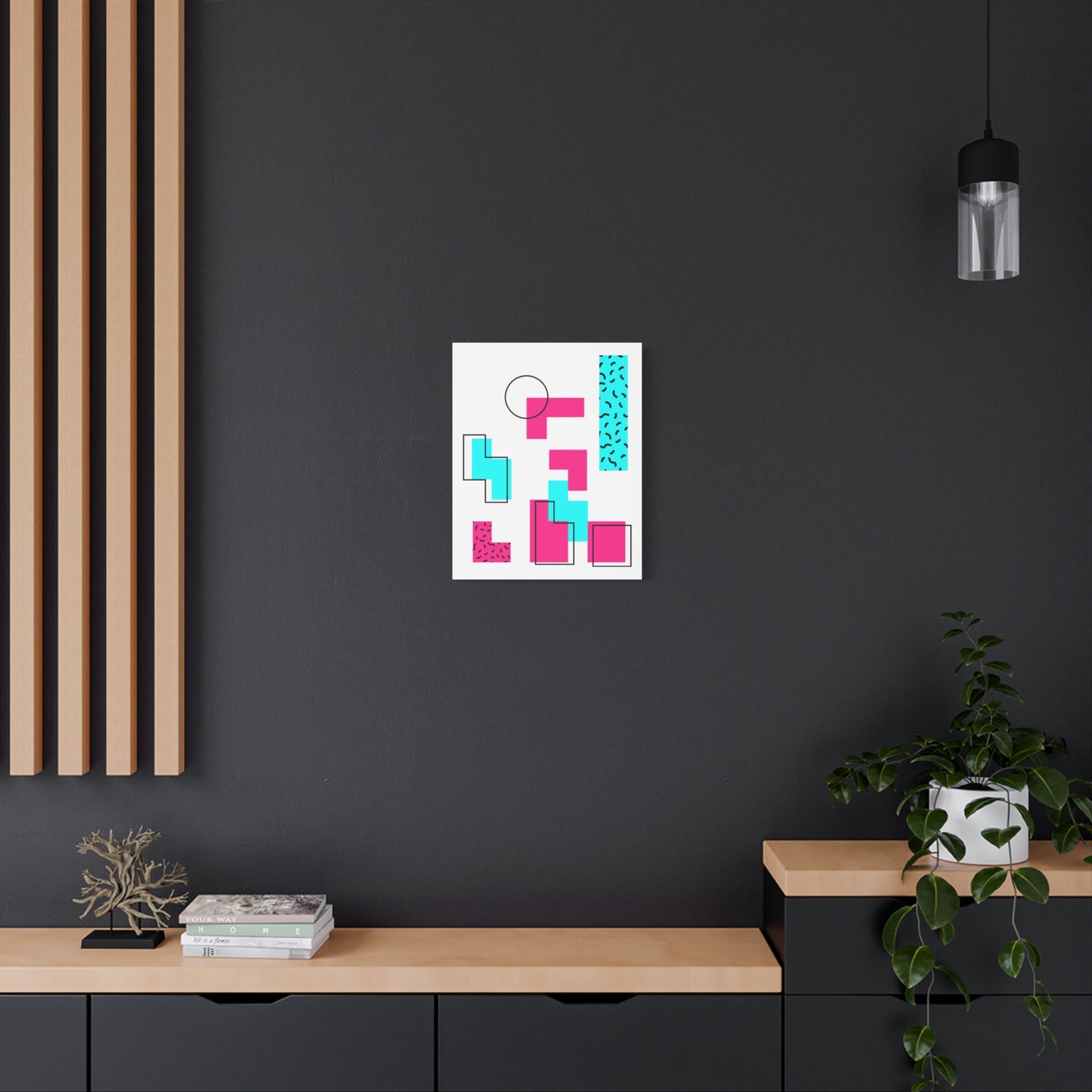 Retro Geometric Vibes - Canvas