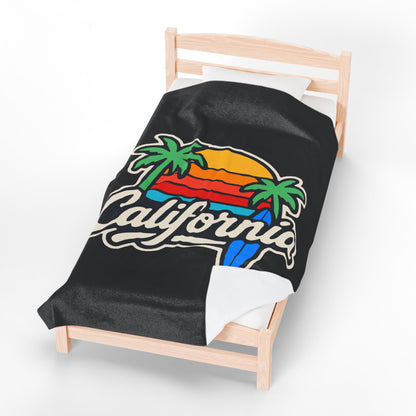 California Surf Vibes - Plush Blanket